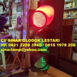 Lampu Traffic Light 3 Aspek Merah Kuning Hijau 30cm